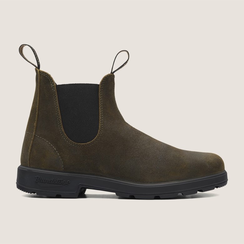 Blundstone Bottes Chelsea Originales Pour Hommes En Daim Olive Foncé