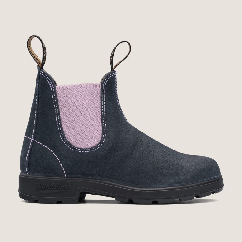 Bottes En Daim Blundstone Originals Pour Femmes Bleu Marine/rose