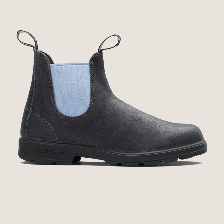 Bottes En Daim Blundstone Originals Pour Hommes Gris Acier/bleu