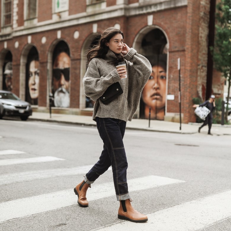 Bottes Montantes Originales Pour Femmes Camel Blundstone