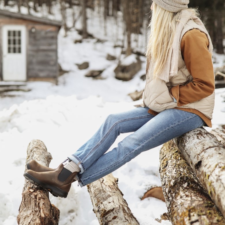 Blundstone Bottes Chelsea Thermiques Tout-terrain Pour Femmes Brun Antique