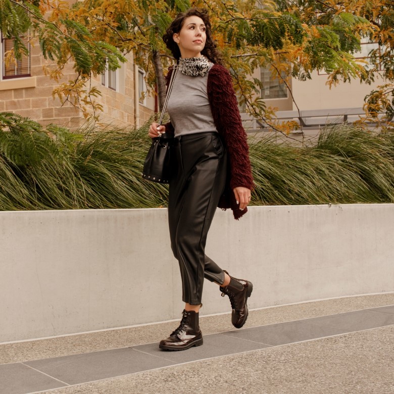 Bottes à Lacets Originales Pour Femmes Bordeaux Brosse Blundstone