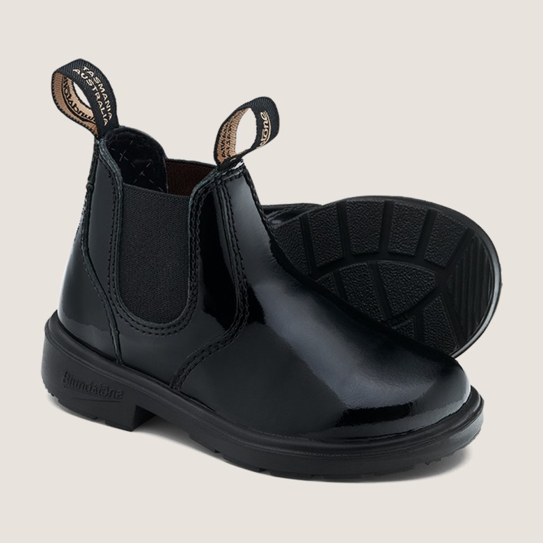 Bottines Chelsea Série Enfants Noir Verni Blundstone
