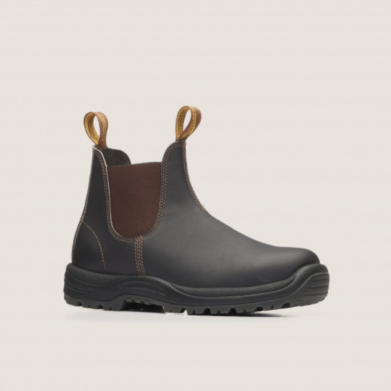 Bottines Chelsea Work Series Stout Marron Blundstone