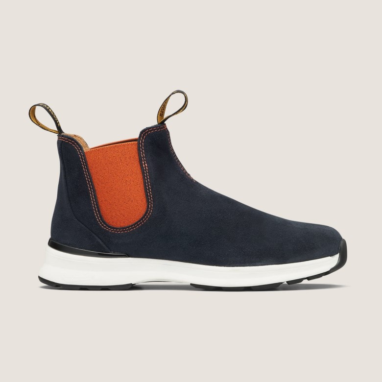 Bottines Chelsea Actives Pour Hommes Blundstone Bleu Marine/orange